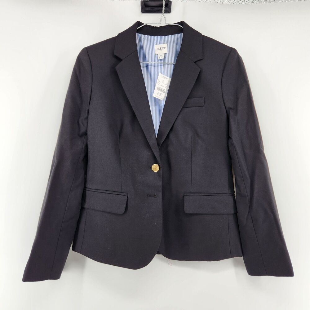 J.Crew Women's P2 Black Petite Original Schoolboy Blazer NWT